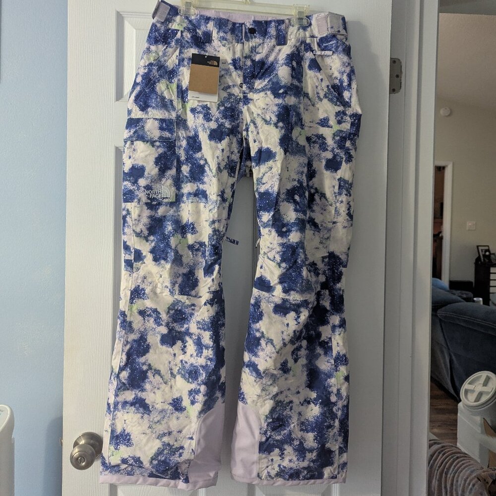 The North Face ski Splatter Blue and White Women's Pants insulated